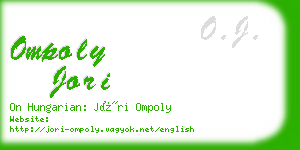 ompoly jori business card